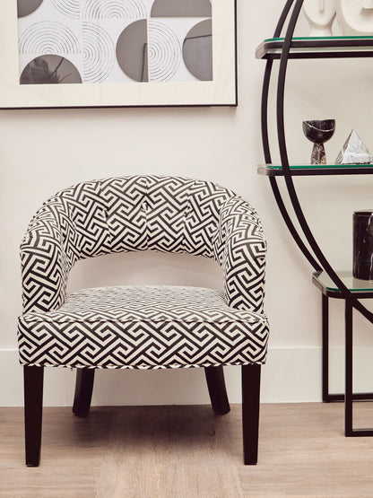 Vogue Left Half Moon Black Shelf Unit - Image 6