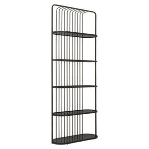 Vogue Five Tier Black Shelf Unit