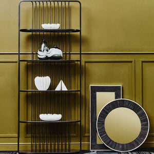 Vogue Black 5 Tier Shelf Unit with Glass Shelves