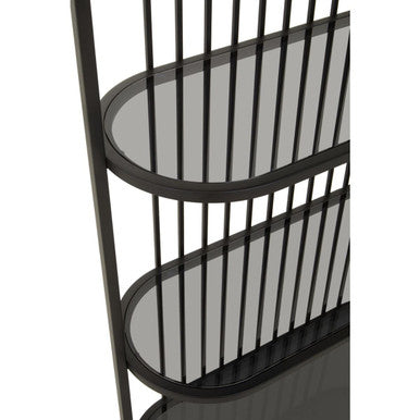 Vogue Five Tier Black Shelf Unit