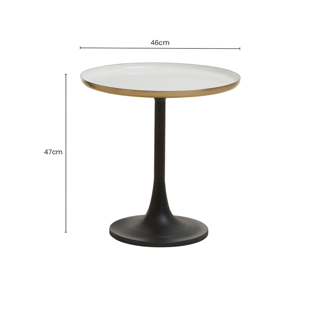 Corra White Marble Side Table With Column Base