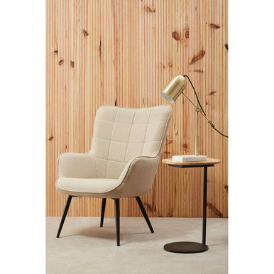 Corra Side Table With Round Wooden Top