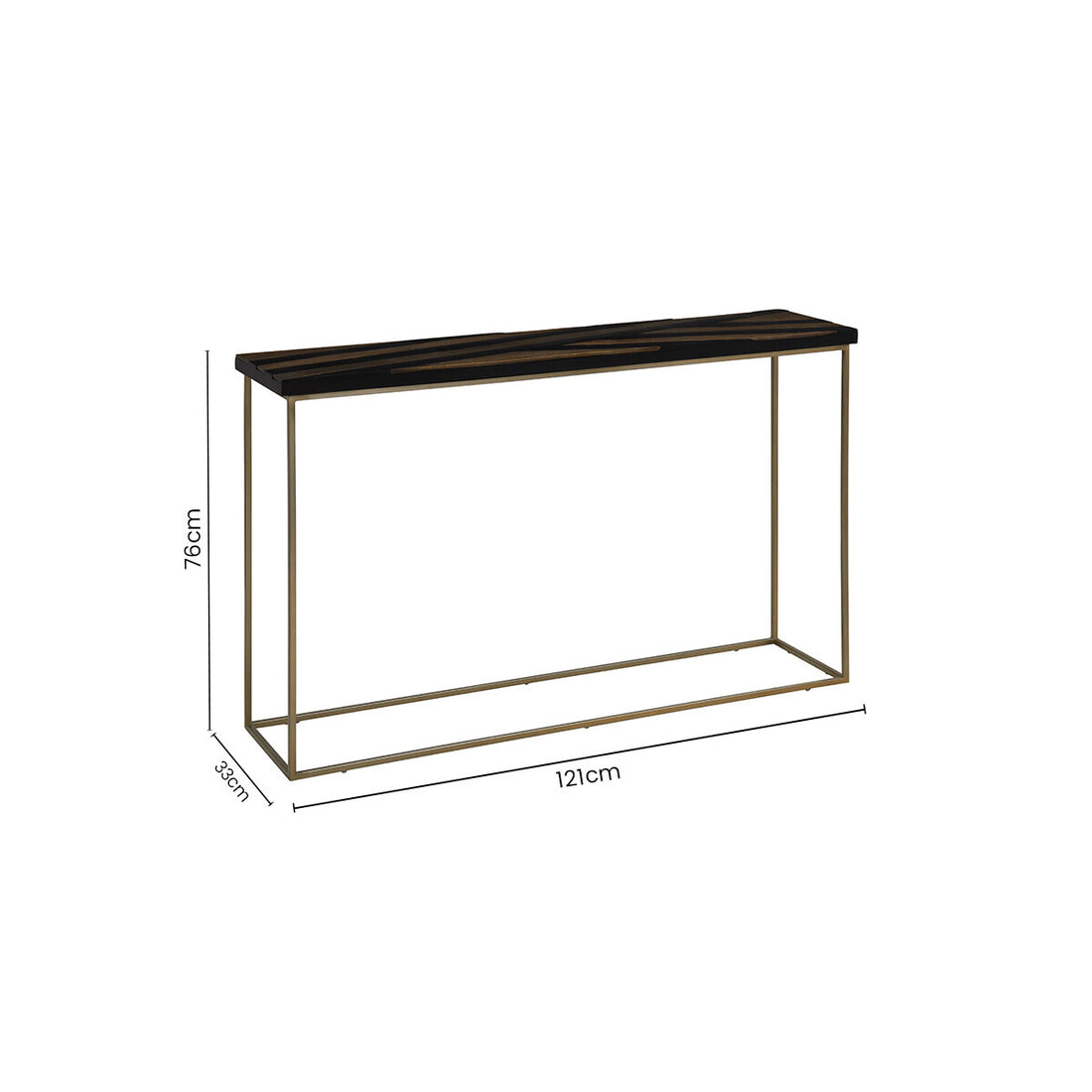 Aris Black And Gold Console Table