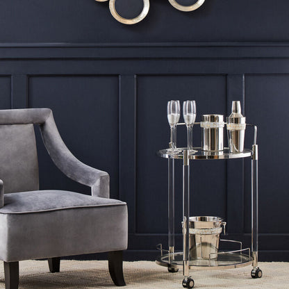 Oria Round 2 Tier Drinks Trolley - Image 1