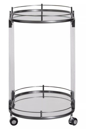 Oria Drinks Trolley in Metallic Frame - Image 5