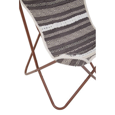 Cefena Grey And White Butterfly Chair