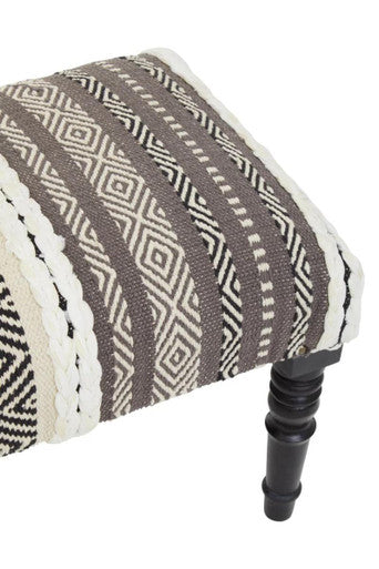 Cefena Grey And White Bench