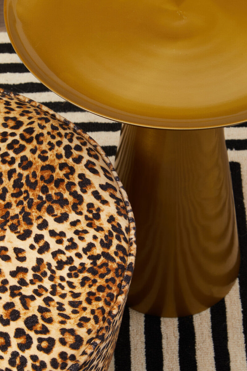 Cefena Leopard Print Stool