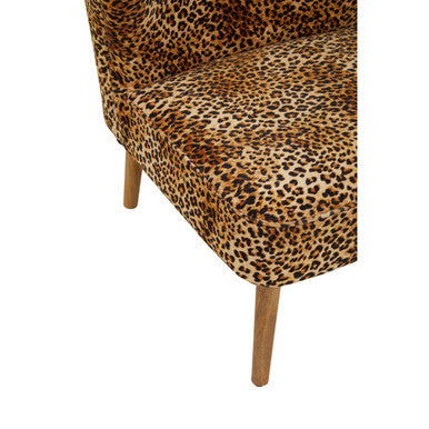 Cefena Leopard Print Velvet Chair