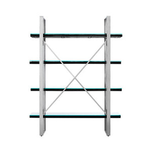 Kerala Black Wood Four Tier Shelf Unit