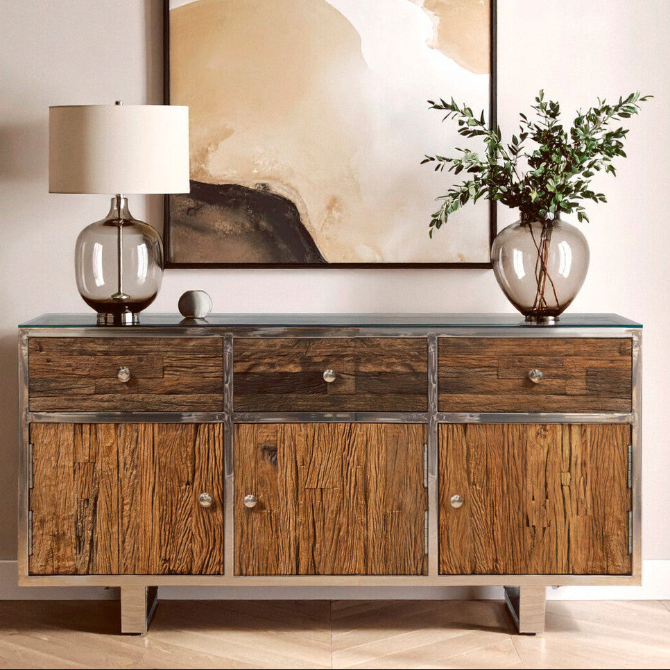 Kerala Natural Wood Sideboard - Image 1