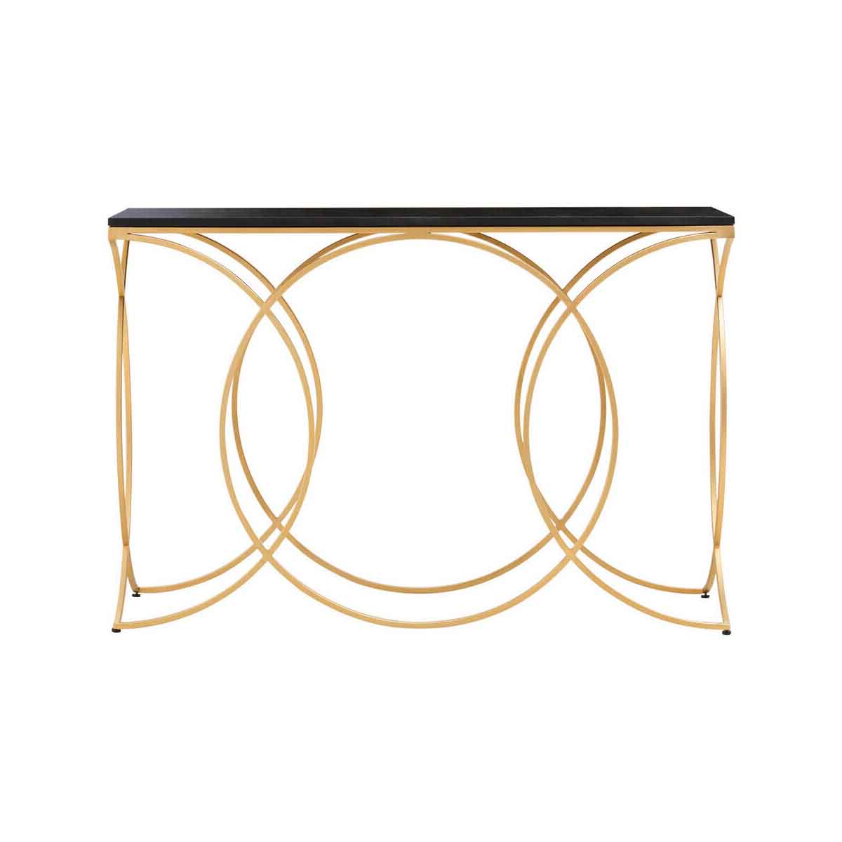 Kia Black and Gold Console Table