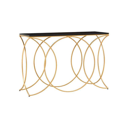 Kia Black and Gold Console Table