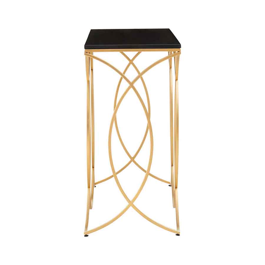 Kia Black and Gold Console Table