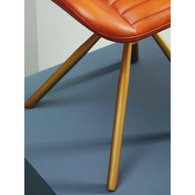 Buffalo Tan Leather Footstool