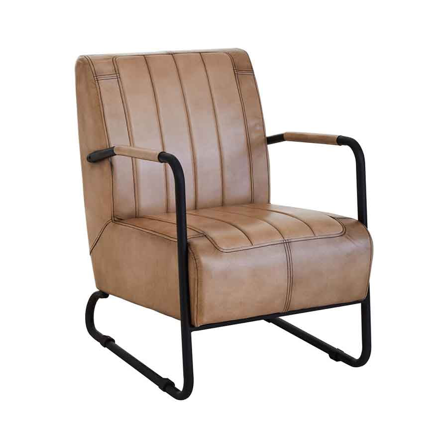 Buffalo Grey Leather Armchair