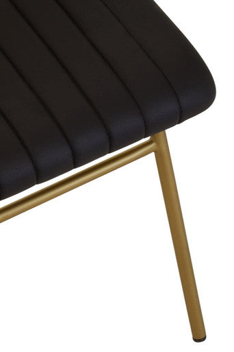 Buffalo Black Leather Dining Chair