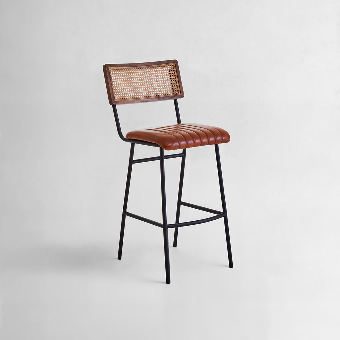 Buffalo Tan Leather Bar Chair