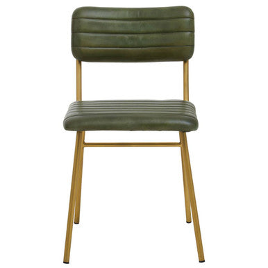 Buffalo Green Leather Dining Chair - Image 1