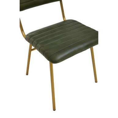 Buffalo Green Leather Dining Chair