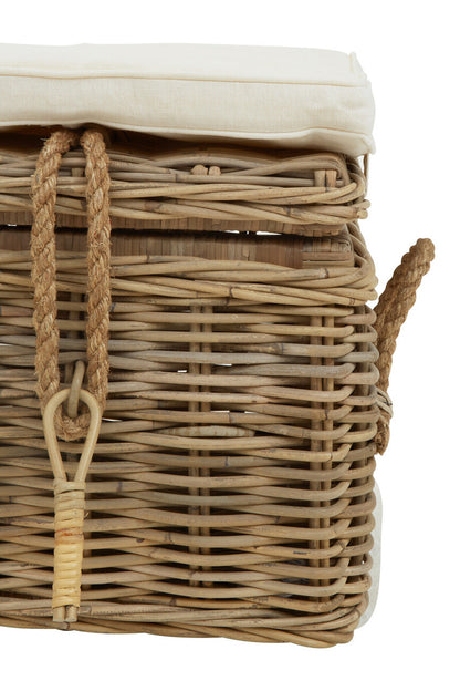 Java Natural Rattan Storage Stool