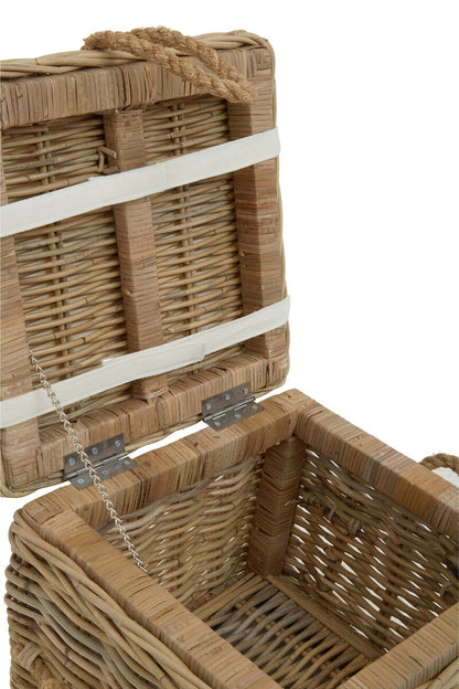 Java Natural Rattan Storage Stool