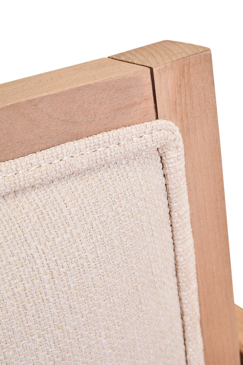 Cebu Ivory Fabric and Grey Wash Beech Wood Dining Chair - Image 11