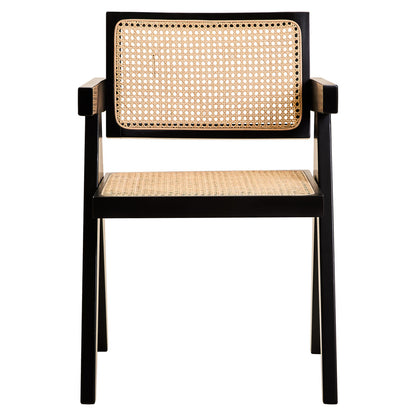 Cebu Natural Cane and Black Beech Wood Dining Chair
