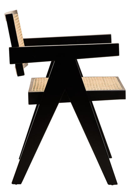 Cebu Natural Cane and Black Beech Wood Dining Chair
