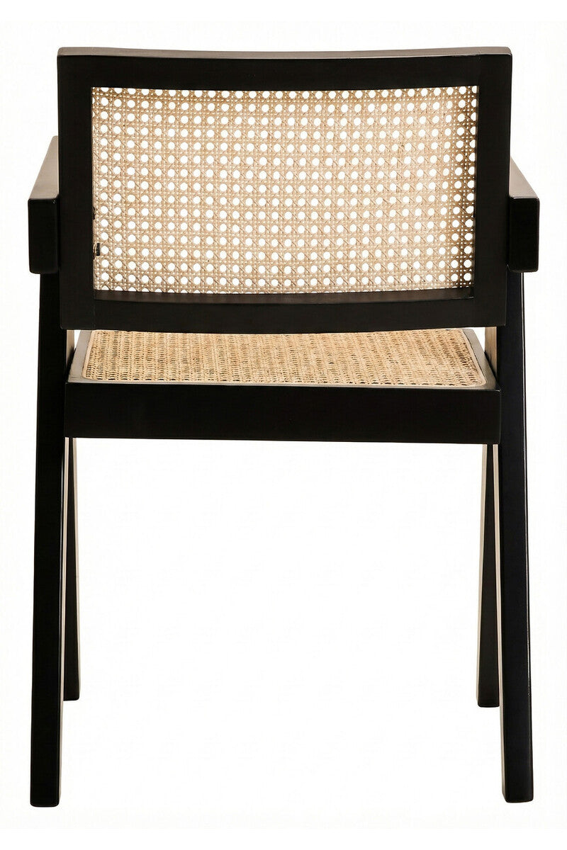 Cebu Natural Cane and Black Beech Wood Dining Chair - Image 7