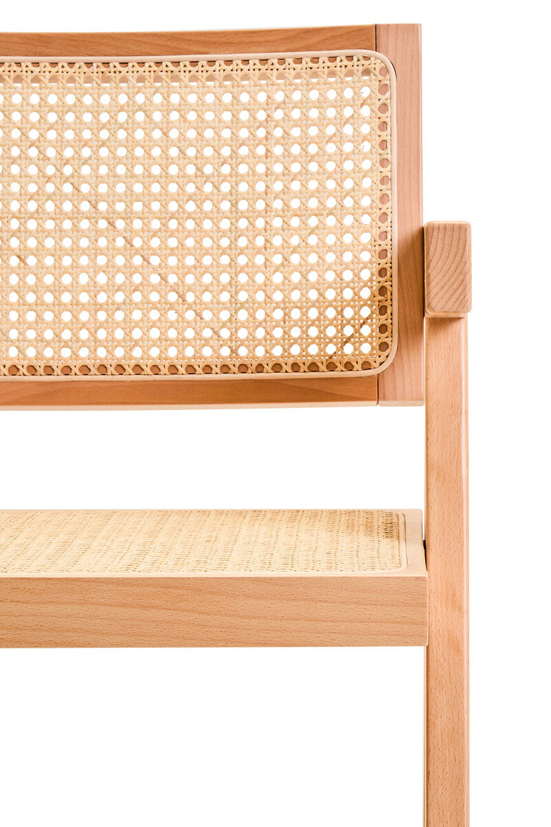 Cebu Natural Cane and Beech Wood Dining Chair - Image 4