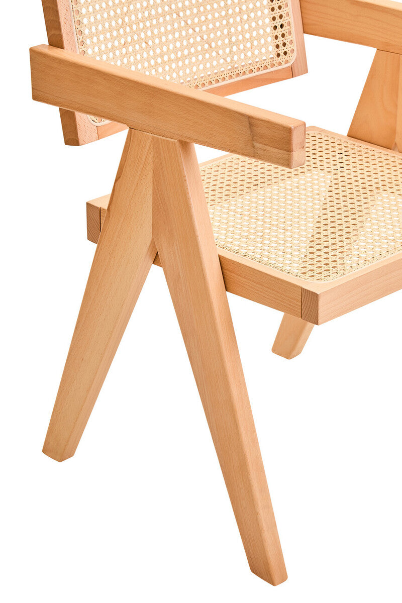 Cebu Natural Cane and Beech Wood Dining Chair - Image 5