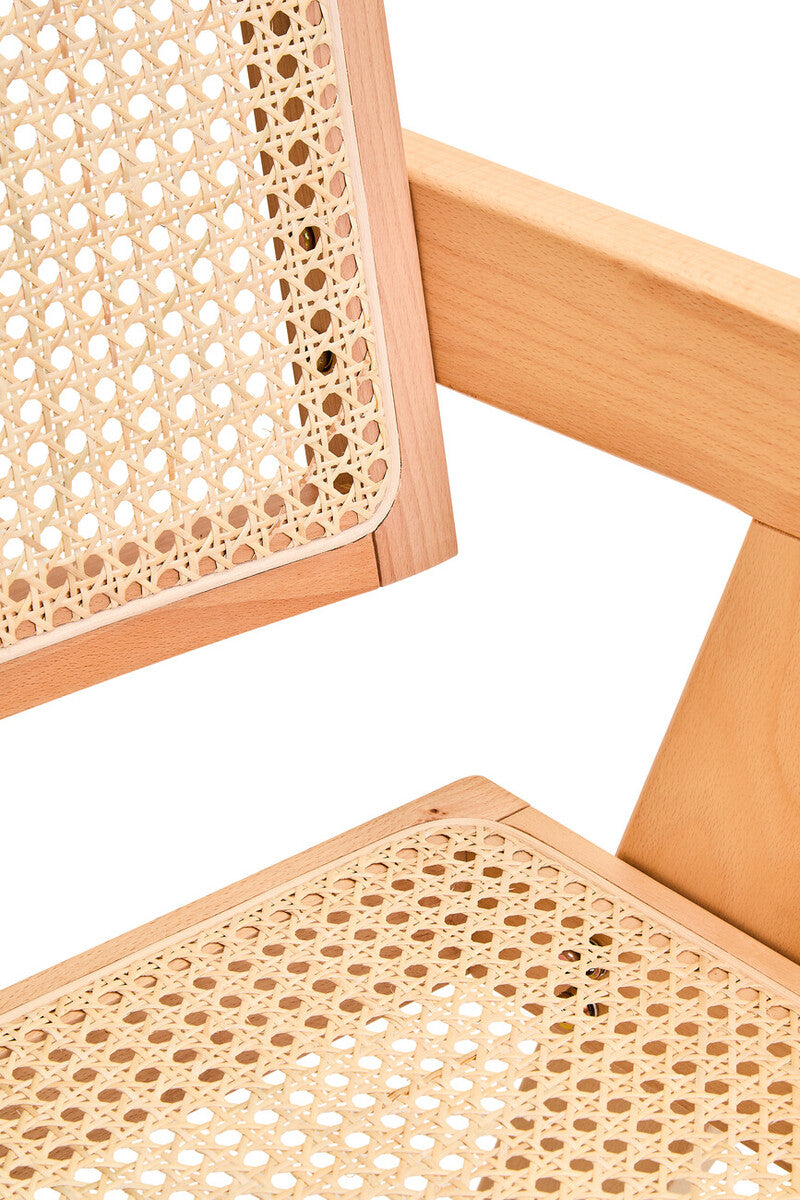 Cebu Natural Cane and Beech Wood Dining Chair - Image 6