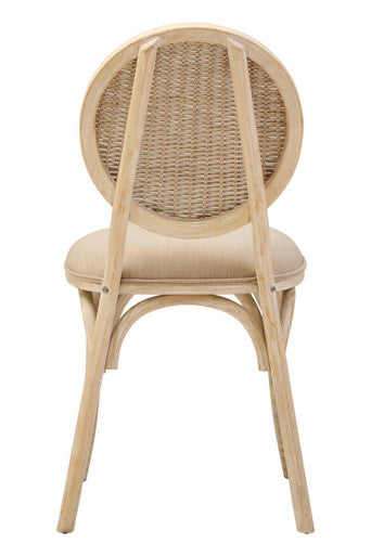 Cebu White Wash Elm Wood Dining Chair - Image 6
