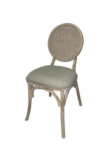 Cebu White Wash Elm Wood Dining Chair - Image 7