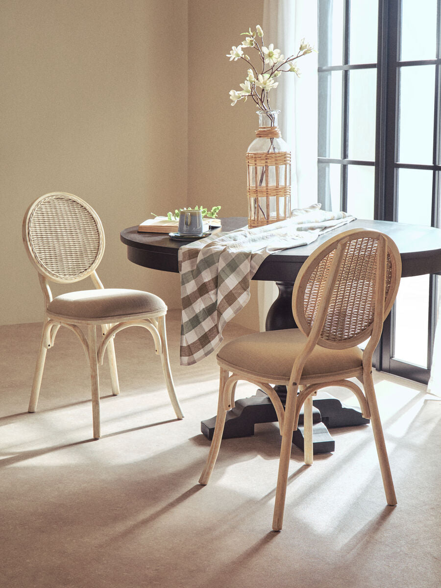 Cebu White Wash Elm Wood Dining Chair