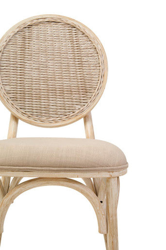 Cebu White Wash Elm Wood Dining Chair - Image 8