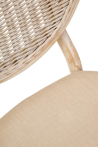 Cebu White Wash Elm Wood Dining Chair - Image 11