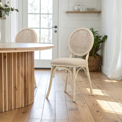 Cebu White Wash Elm Wood Dining Chair