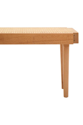 Cebu Natural Cane and Beech Wood Bench - Image 5