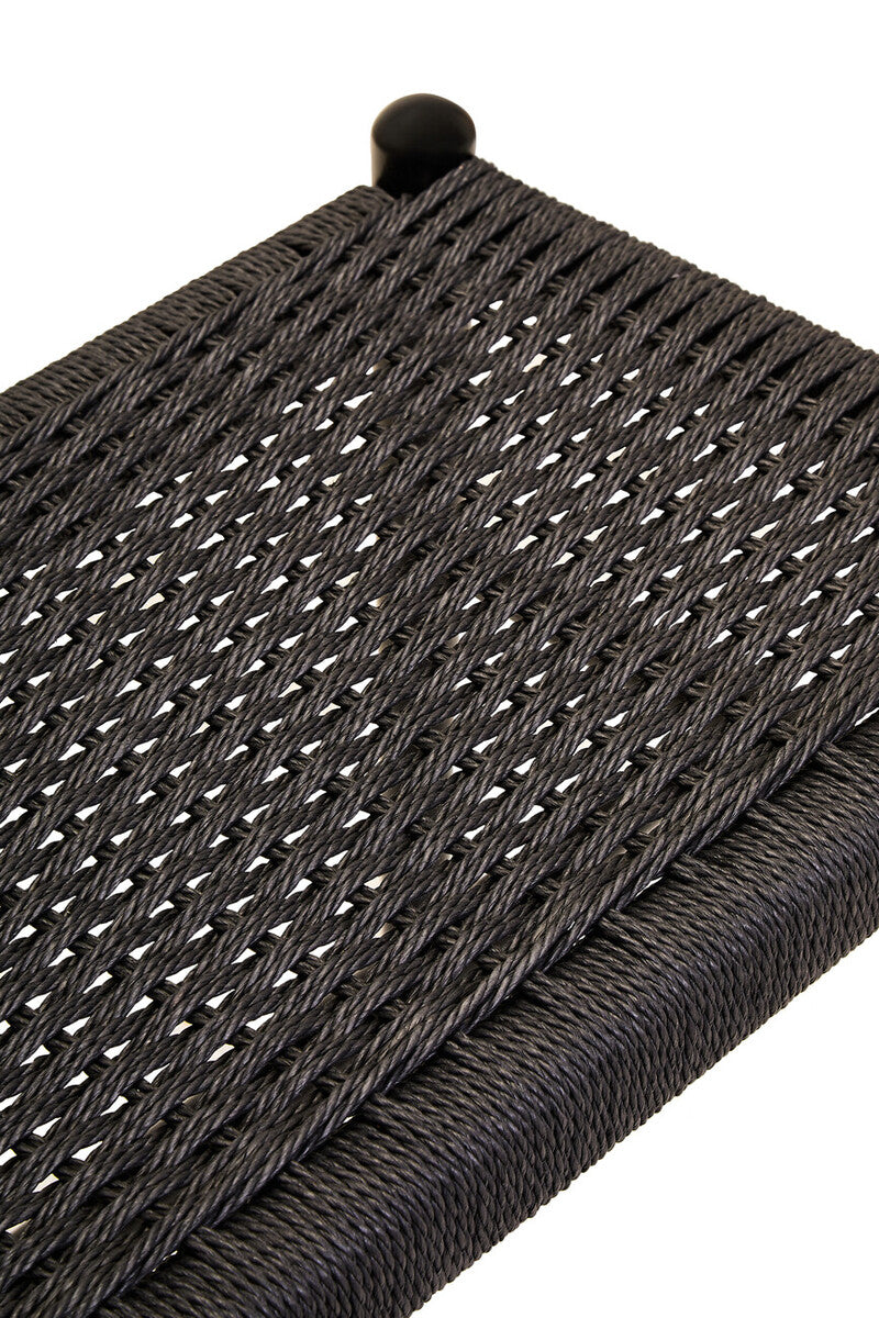 Cebu Black Rope and Elm Wood Bench - Image 7