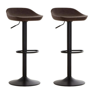 Dalston Set Of Two Mocha Bar Stools