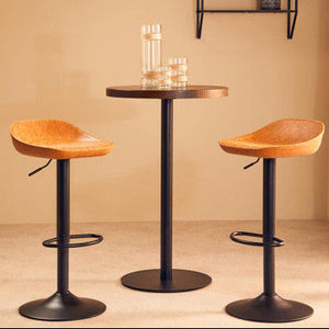 Dalston Set Of Two Camel Bar Stools