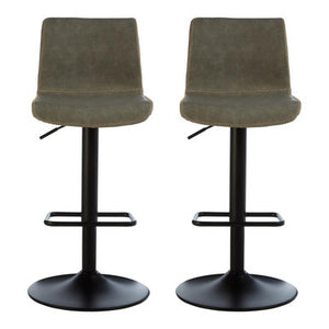 Dalston Set Of Two High Back Ash Bar Stools