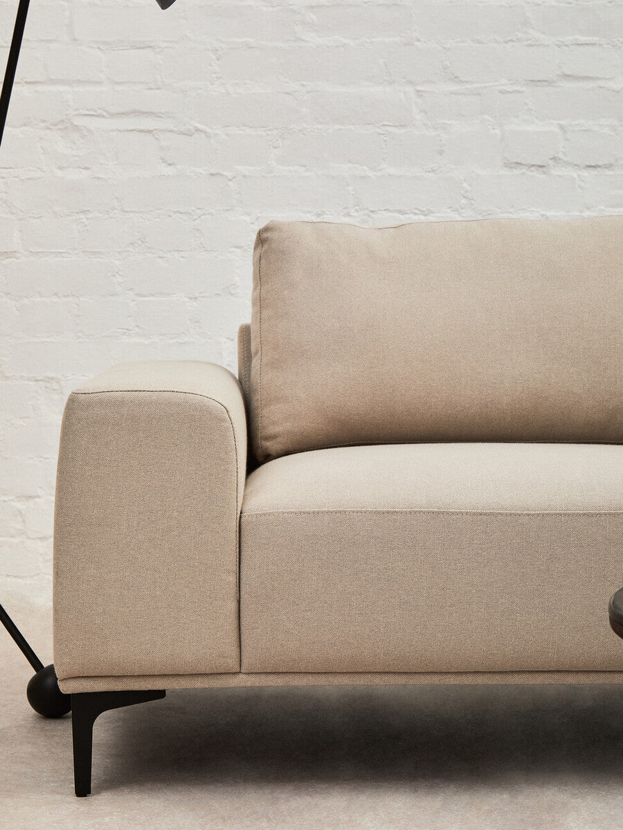 3 Seater Natural Fabric Right Chaise Sofa, Toulon - Image 11