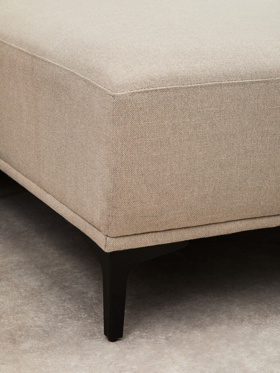 3 Seater Natural Fabric Right Chaise Sofa, Toulon