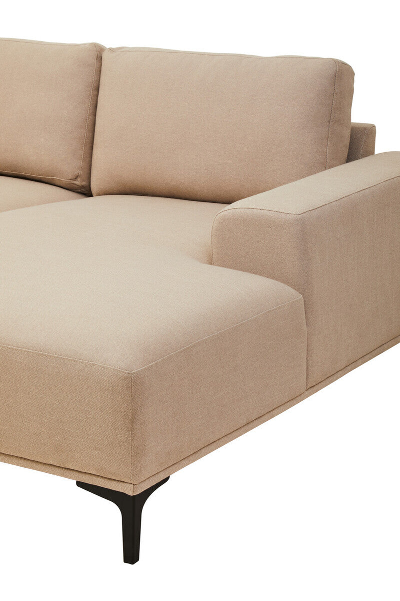3 Seater Natural Fabric Right Chaise Sofa, Toulon - Image 17