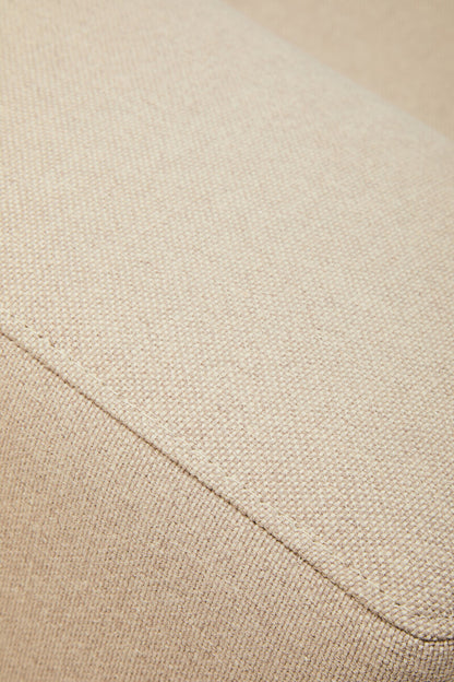 3 Seater Natural Fabric Right Chaise Sofa, Toulon