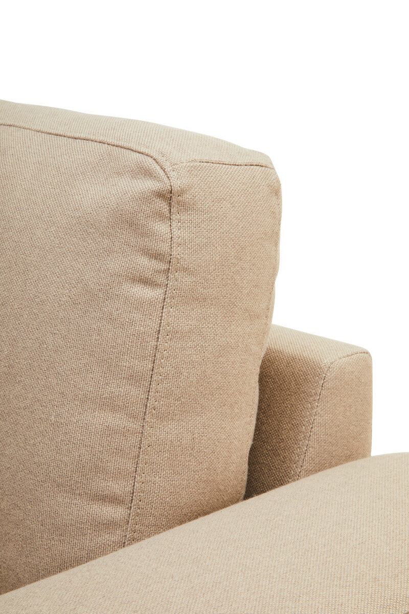 3 Seater Natural Fabric Left Chaise Sofa, Toulon - Image 16