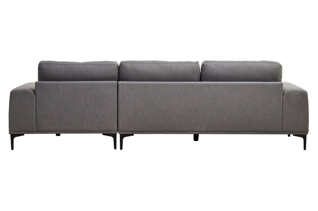 3 Seater Grey Fabric Right Chaise Sofa, Toulon - Image 5